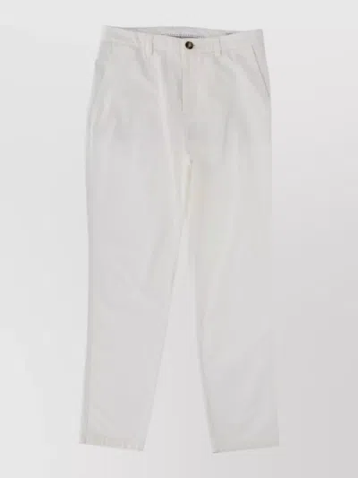 Brunello Cucinelli Straight-leg Trousers In White