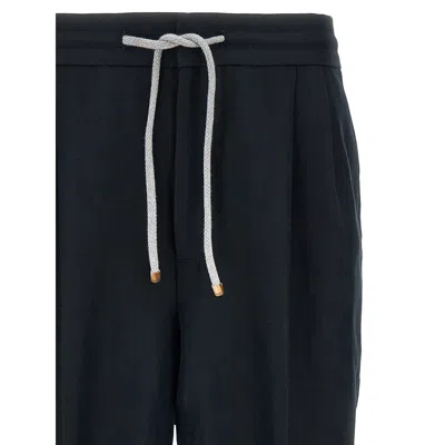 Brunello Cucinelli Straight-leg Trousers In Blue