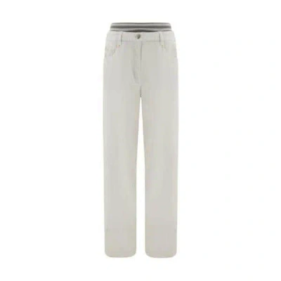 Brunello Cucinelli Straight-leg Trousers In White