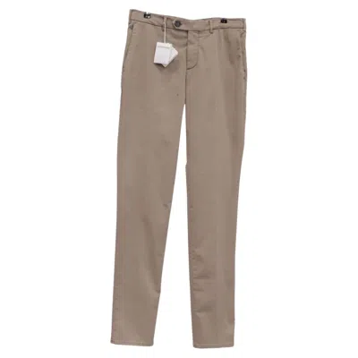 Pre-owned Brunello Cucinelli Straight-leg Trousers In Beige Cotton In Brown