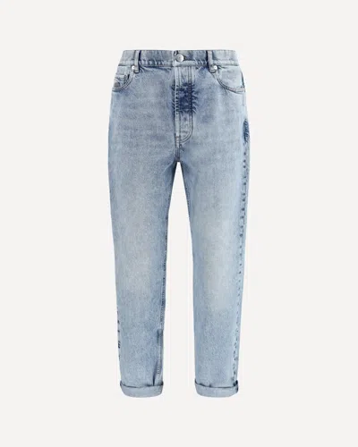 Brunello Cucinelli Straight-leg Turn-up Jeans In Blue