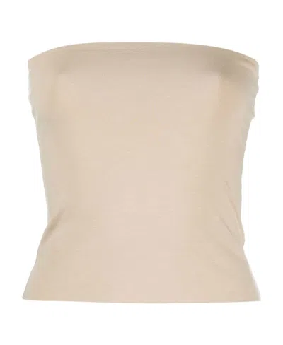 Brunello Cucinelli Strapless Bandeau Top In Nude