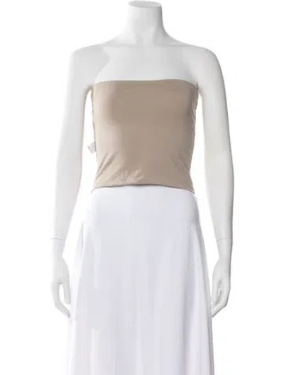 Pre-owned Brunello Cucinelli Strapless Crop Top In Neutral