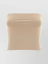 Brunello Cucinelli Strapless Fitted Stretch Top In Brown