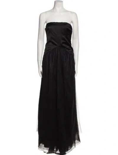 Pre-owned Brunello Cucinelli Strapless Long Dress W/ Tags In Black