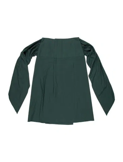 Pre-owned Brunello Cucinelli Strapless Mini Dress In Green