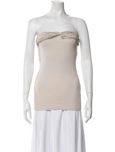 Pre-owned Brunello Cucinelli Strapless Top In Neutrals