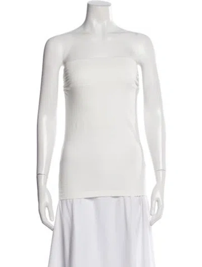 Pre-owned Brunello Cucinelli Strapless Top In White
