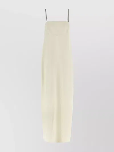 Brunello Cucinelli Strappy Dress With Slit In Back In White