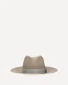 Brunello Cucinelli Straw Fedora Hat In Metallic