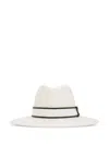 Brunello Cucinelli Straw Fedora With Wide Brim In White