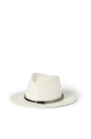 Brunello Cucinelli Beige Monile Textured Fedora Hat In White
