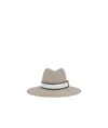 Brunello Cucinelli Straw Fedora With Wide Brim In Nude