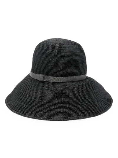 Brunello Cucinelli Straw Hat In Black