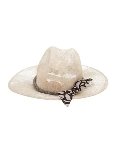 Pre-owned Brunello Cucinelli Straw Hat In Neutral