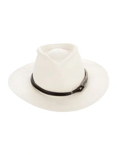 Pre-owned Brunello Cucinelli Straw Hat W/tags In Neutral