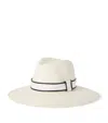 Brunello Cucinelli Straw Fedora With Wide Brim In White