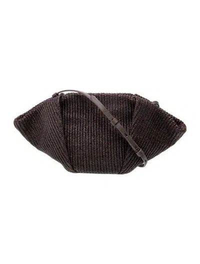 Pre-owned Brunello Cucinelli Straw Shoulder Bag W/ Tags In Brown