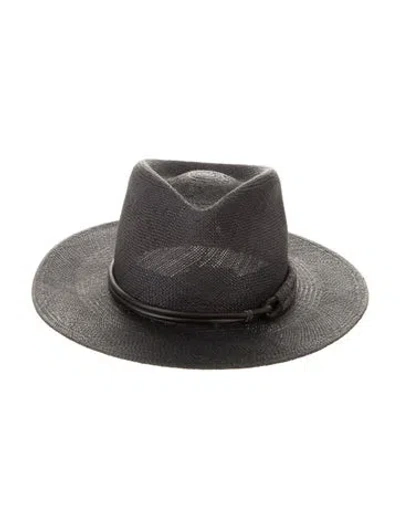 Pre-owned Brunello Cucinelli Straw Sun Hat In Black