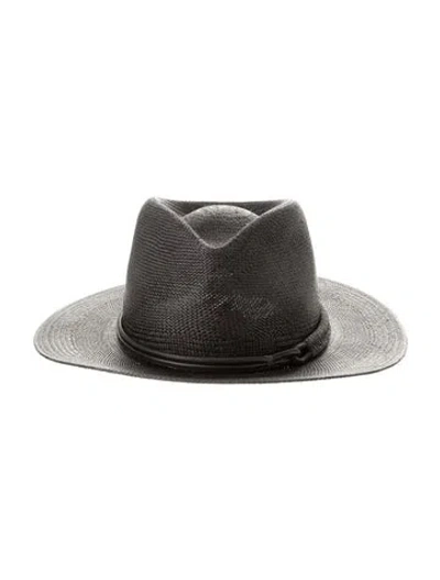 Pre-owned Brunello Cucinelli Straw Sun Hat In Black
