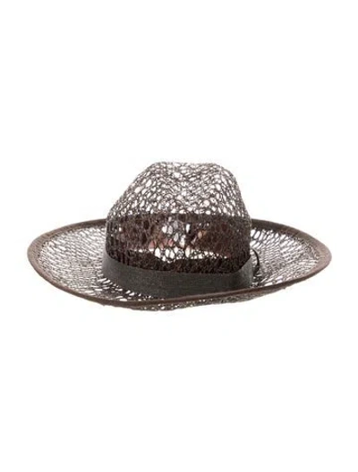 Pre-owned Brunello Cucinelli Straw Sun Hat In Brown