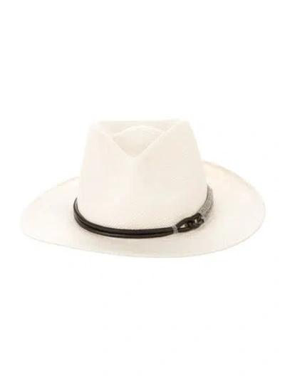 Pre-owned Brunello Cucinelli Straw Sun Hat In Neutral