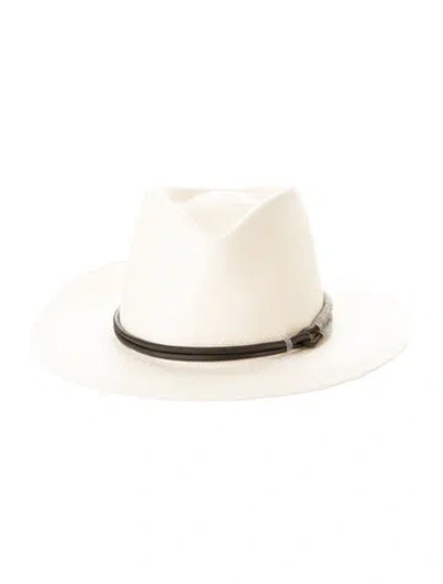 Pre-owned Brunello Cucinelli Straw Sun Hat In Neutral