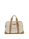 Brunello Cucinelli Grained Calfskin Street Bag In White
