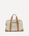 Brunello Cucinelli Grained Calfskin Street Bag In White