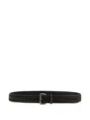 Brunello Cucinelli 'shiny Loop' Belt In Black