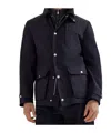 Brunello Cucinelli Stretch Coated Nylon Field Jacket In Blue