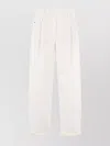 Brunello Cucinelli Gy Pull-on Pant In Stretch Cotton Cover With Shiny Bartack Clothing In White