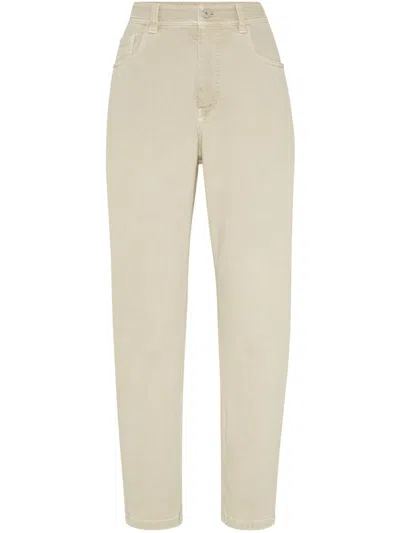 BRUNELLO CUCINELLI BRUNELLO CUCINELLI STRETCH COTTON BLEND TROUSERS