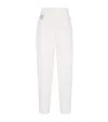 Brunello Cucinelli Stretch-cotton Cover Cigarette Trousers In White