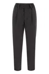 Brunello Cucinelli Women's Stretch Cotton Cover-up Trousers With Jewellery