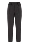 Brunello Cucinelli Women's Stretch Cotton Cover-up Trousers With Jewellery In Anthracite