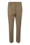 Brunello Cucinelli Women's Stretch Cotton Cover-up Wide Corset Trousers With Necklace