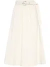 Brunello Cucinelli Wide Skirt In Beige