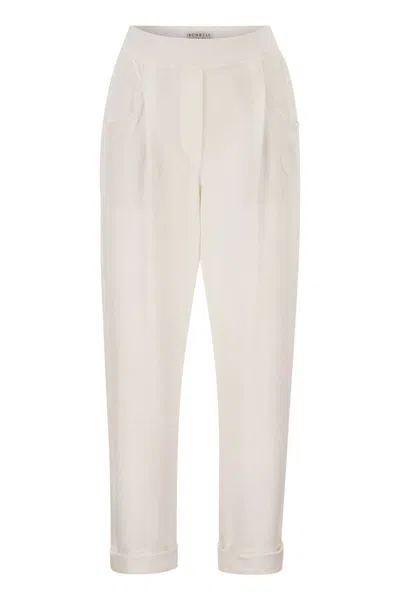Brunello Cucinelli Stretch Cotton Gabardine Jogging Trousers
