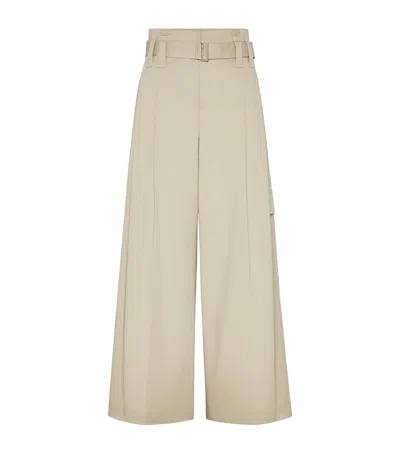 Brunello Cucinelli Stretch-cotton Gabardine Trousers In Grey