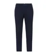 Brunello Cucinelli Stretch-cotton Garment-dyed Trousers In Blue