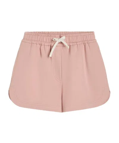Brunello Cucinelli Kids' Stretch Cotton Lightweight French-terry Shorts In Pink