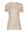 Brunello Cucinelli Stretch-cotton Monili T-shirt In Gray