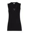 Brunello Cucinelli Monili Chain-embellished Tank Top In Black
