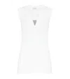 Brunello Cucinelli Stretch-cotton Monili Tank Top In White