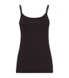 Brunello Cucinelli Stretch-cotton Precious Strap Tank Top In Black