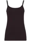 Brunello Cucinelli Ribbed Scoop Neck Sleeveless Top Design In Black  