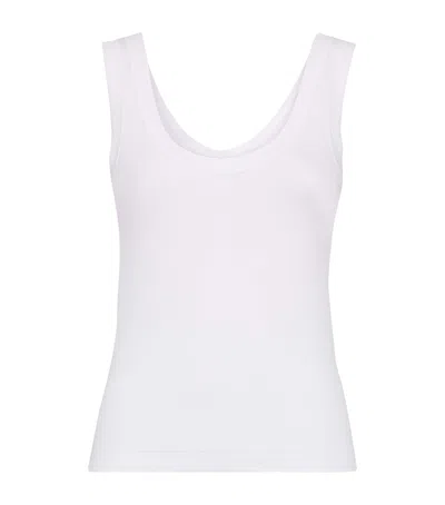 BRUNELLO CUCINELLI STRETCH-COTTON RIBBED TANK TOP