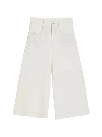 Brunello Cucinelli Stretch Cotton Trousers In White