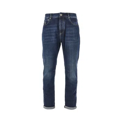 Brunello Cucinelli Stretch Denim Leisure Fit Jeans In Blue